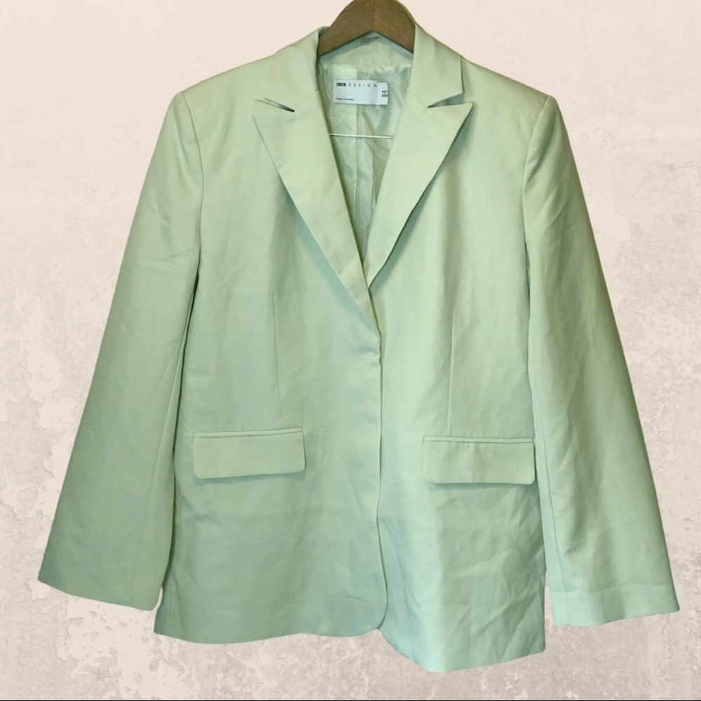ASOS Design Mint Green Oversized Jacket